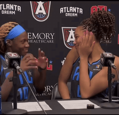 Two Women At Microphones Atlanta Dream GIF
