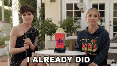 Two Women At Table Saying I Already Did GIF