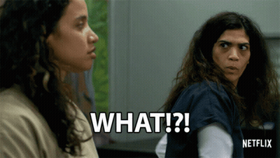 Two Women Beside Each Other Saying What GIF