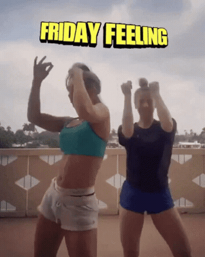 Two Women Dancing Friday Feeling GIF