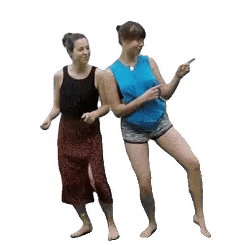 Two Women Dancing I Got Rhythm Sticker