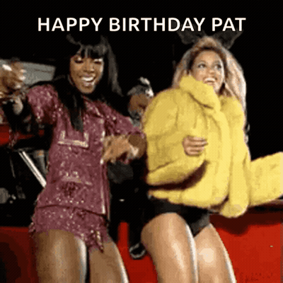 Two Women Dancing In Front Of Red Car Happy Birthday Pat GIF