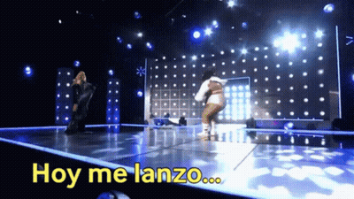 Two Women Dancing On Stage Hoy Me Lanzo GIF