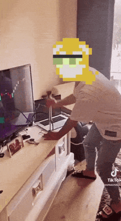 Two Women Dancing One With Pixelated Face GIF