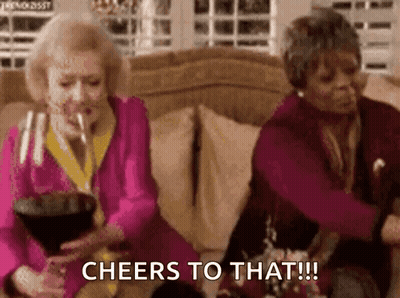 Two Women Drinking Wine Cheer GIF