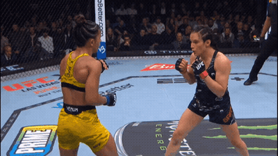 Two Women Fighting In Boxing Ring One Wearing Venum Top GIF