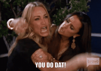 Two Women Fighting Saying You Do Dat GIF