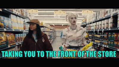 Two Women Grocery Store Taking You To Front GIF