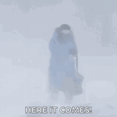Two Women Holding Umbrella And Doll Raining Cats And Dogs GIF