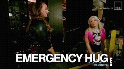 Two Women Hugging Saying Emergency Hug GIF