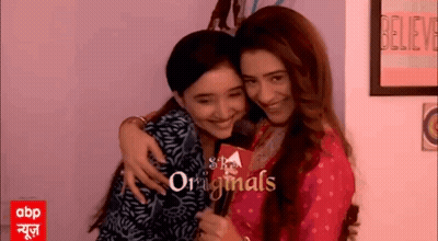 Two Women Hugging GIF