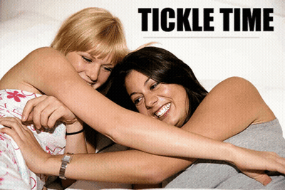 Two Women Hugging Tickle Time GIF