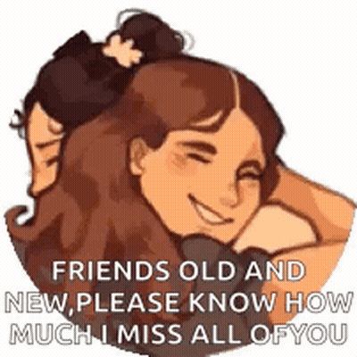 Two Women Hugging With Friends Old And New Please Know How Much I Miss All Of You GIF