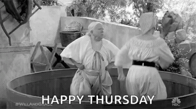 Two Women In Barrel Happy Thursday GIF
