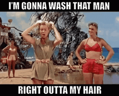 Two Women In Bikinis On Beach GIF