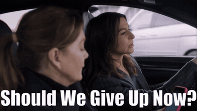 Two Women In Car Should We Give Up Now GIF