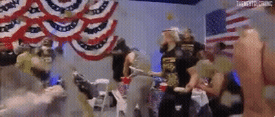 Two Women In Front Of Bulletin Board A.A.A GIF