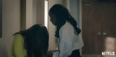 Two Women In Hallway Netflix GIF