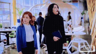Two Women In Office With SMP GIF