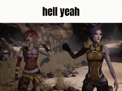 Two Women In Video Game Hell Yeah GIF