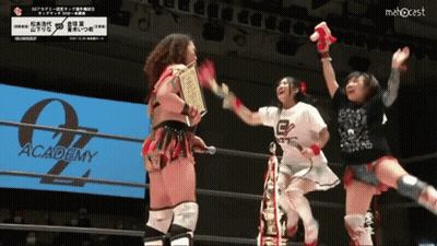 Two Women In Wrestling Ring Academy GIF