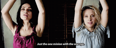 Two Women Just The One Minion With The One Eye GIF
