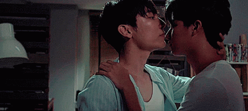 Two Women Kissing Close Up GIF