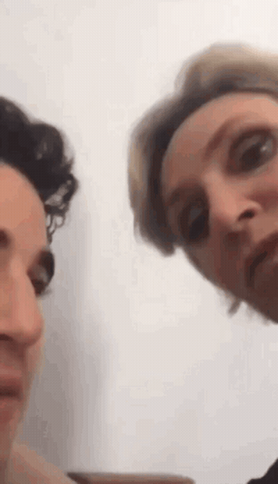 Two Women Making Funny Faces GIF