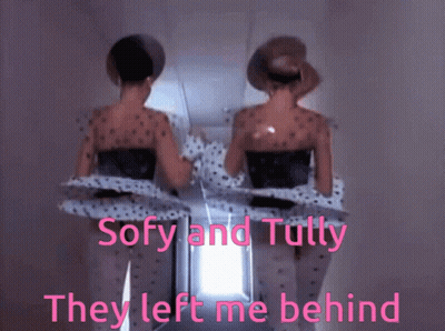Two Women Mirror Sofy And Tully They Left Me Behind GIF