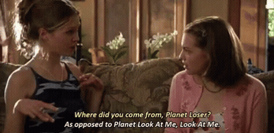 Two Women On Couch Asking Where Did You Come From GIF