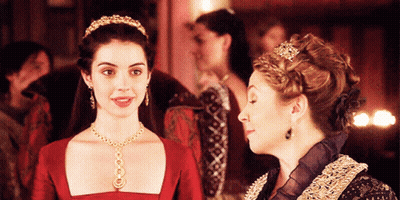 Two Women One In Red Dress GIF