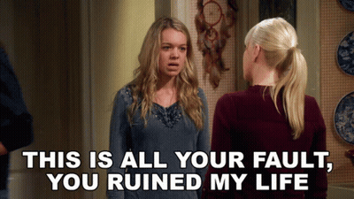 Two Women Saying This Is All Your Fault You Ruined My Life GIF