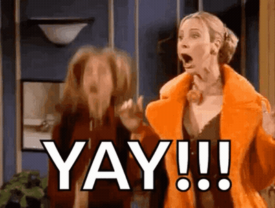 Two Women Saying Yay GIF