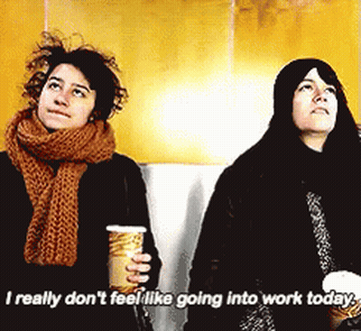 Two Women Sitting Next To Each Other GIF