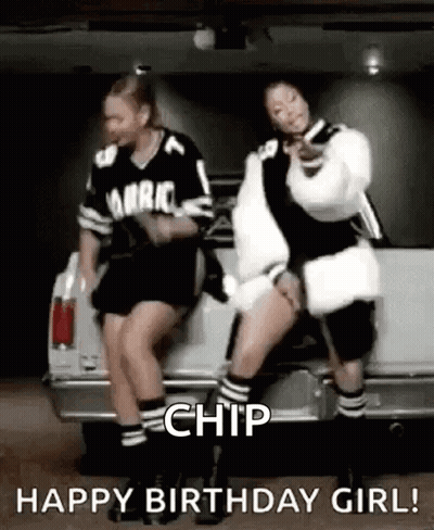 Two Women Sitting On Back Of Car GIF