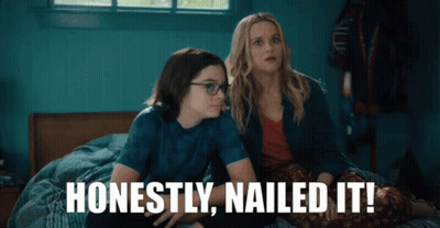 Two Women Sitting On Bed Honestly Nailed It GIF