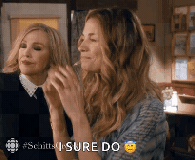Two Women Sitting Saying Sure Do GIF
