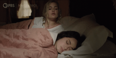 Two Women Sleeping In Bed GIF