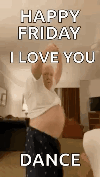 Two Women Standing In Hallway Saying Friday Is Here GIF