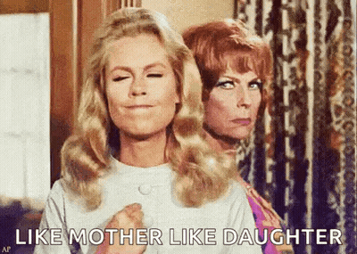 Two Women Standing Making Funny Face GIF