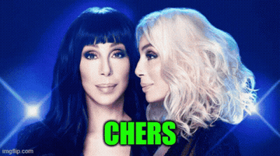 Two Women Standing Next To Each Other Chers GIF