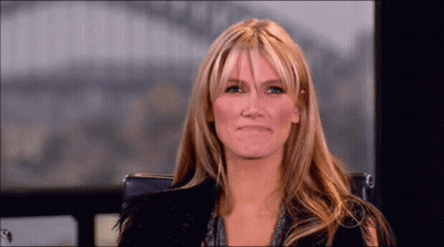 Two Women Standing Next To Each Other One With Ring GIF