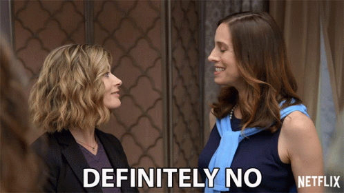 Two Women Standing With Definitely No Text GIF