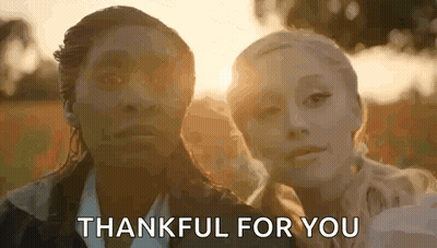 Two Women Standing Thankful For You GIF