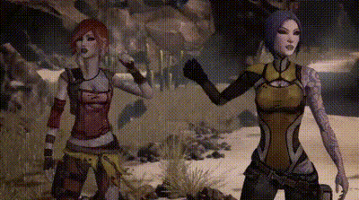 Two Women Standing Together In Field GIF