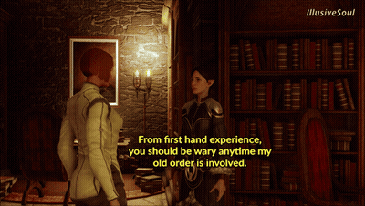 Two Women Talking At Bookshelf From First Hand Experience GIF