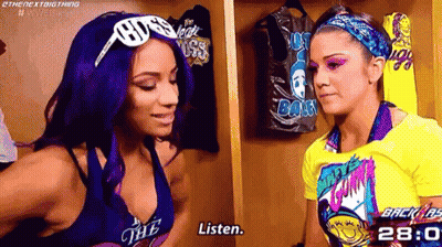 Two Women Talking In Locker Room GIF