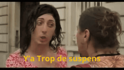 Two Women Talking With Trop De Suspens GIF
