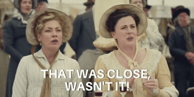Two Women That Was Close Wasn't It GIF