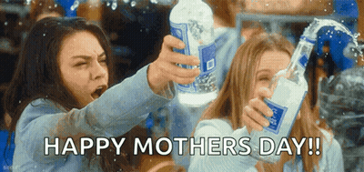 Two Women Toasting With Happy Mothers Day GIF